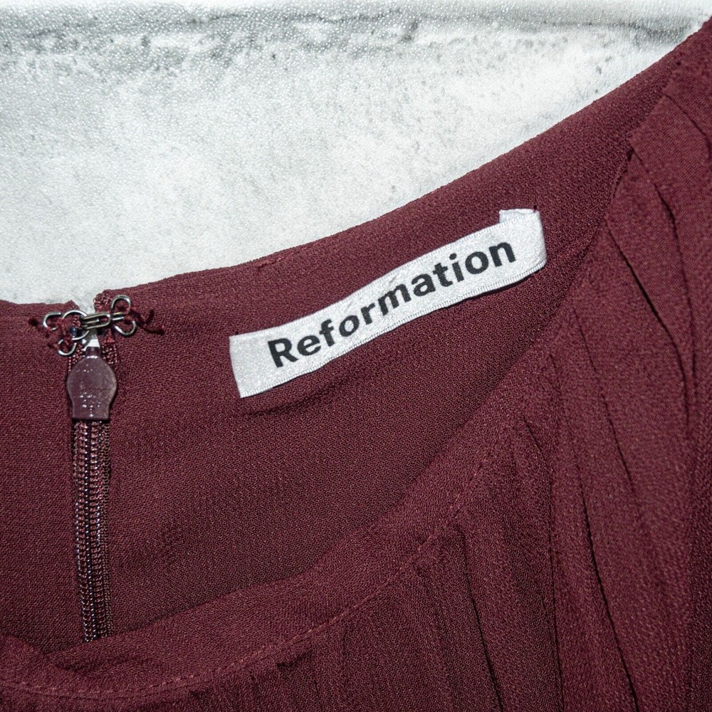 Reformation Burgundy Midi Dress - Picture 3 of 7
